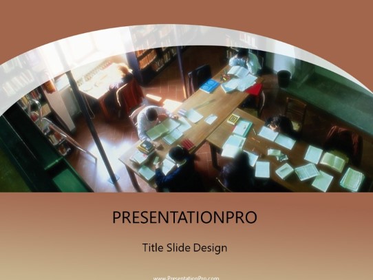 Shhh Tan PowerPoint Template title slide design