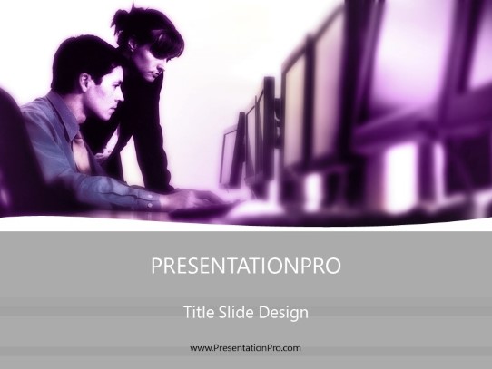 Show Me 04 Purple PowerPoint Template title slide design