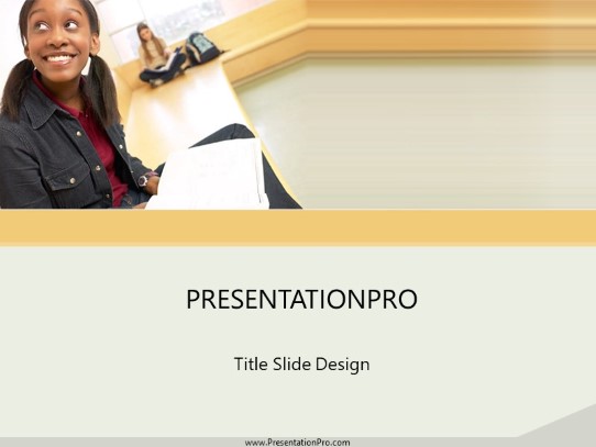 Studying PowerPoint Template title slide design