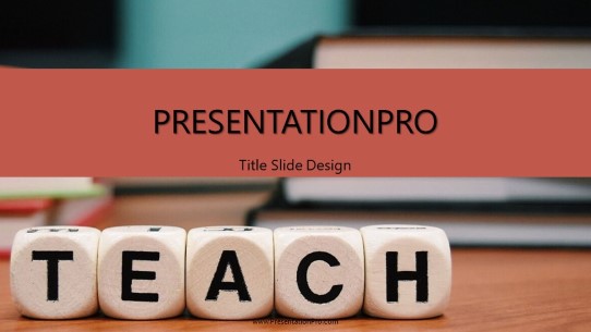 Teach Scrabble Widescreen PowerPoint Template title slide design