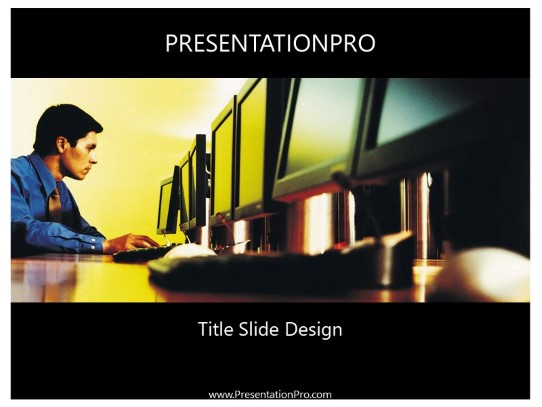 The Lab PowerPoint Template title slide design