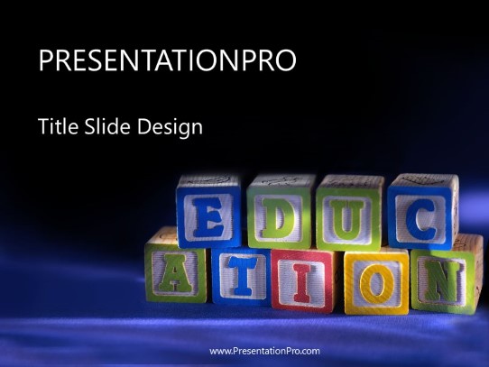 Blocks PowerPoint Template title slide design
