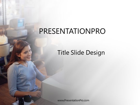 Students PowerPoint Template title slide design
