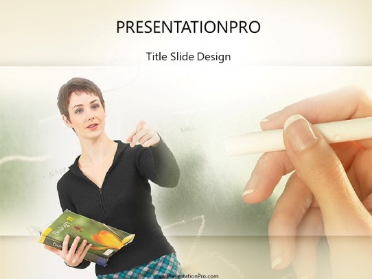 Teaching PowerPoint Template title slide design