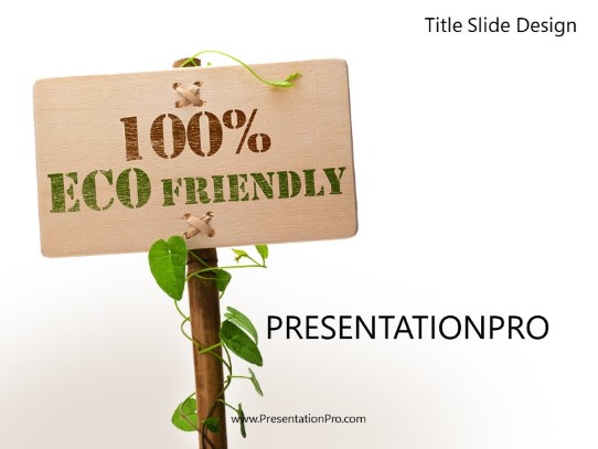 Eco Friendly PowerPoint Template title slide design