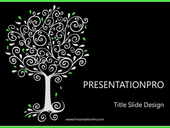 Filigree PowerPoint Template title slide design