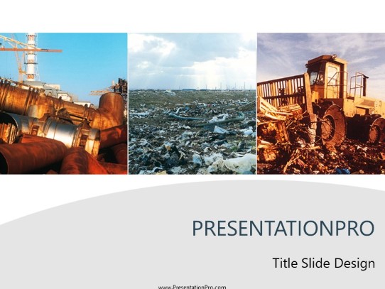 Junkyard PowerPoint Template title slide design