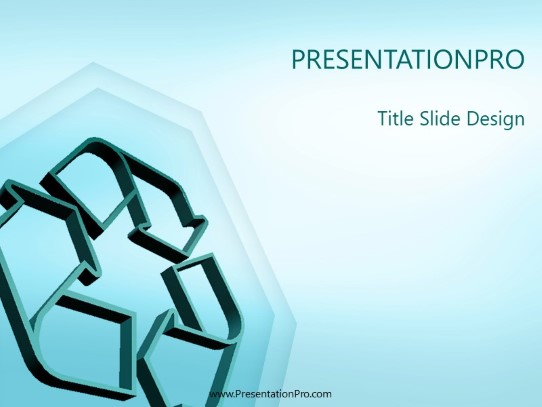 Recycling Extruded PowerPoint Template title slide design