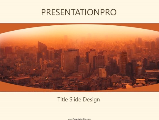 Smog Alert PowerPoint Template title slide design