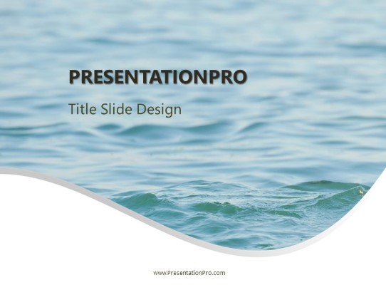Water Waves 01 PowerPoint Template title slide design