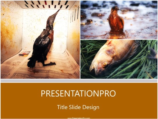 Wildlife Disasters PowerPoint Template title slide design