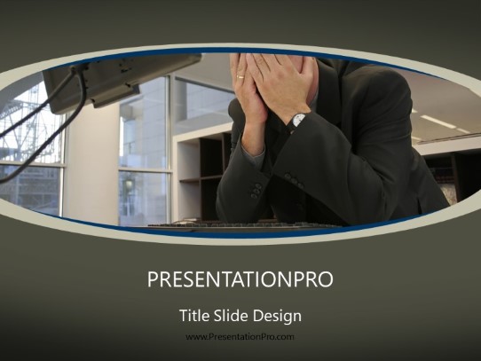 Bankrupt PowerPoint Template title slide design