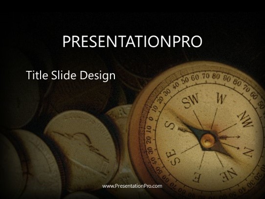 Compass PowerPoint Template title slide design