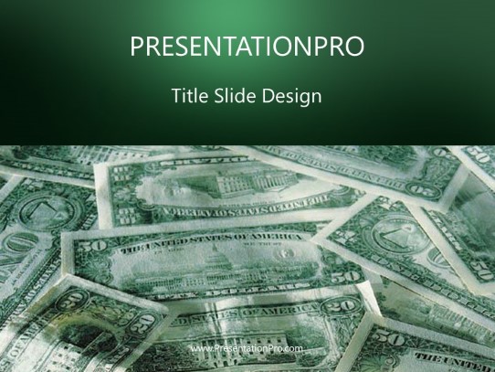 Cash01 PowerPoint Template title slide design