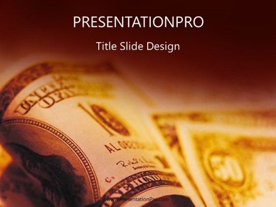 Cash06 PowerPoint Template title slide design