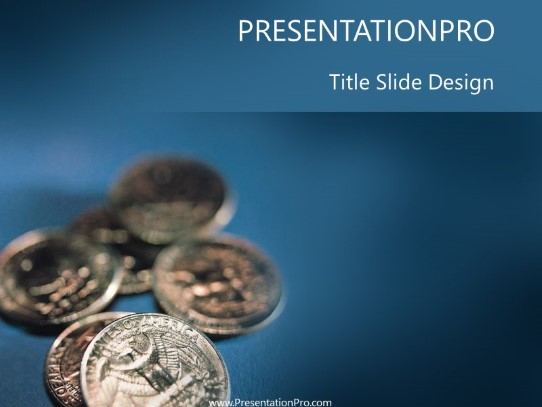 Coins03 PowerPoint Template title slide design