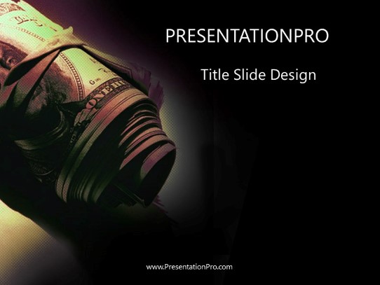 Dollas Gold PowerPoint Template title slide design