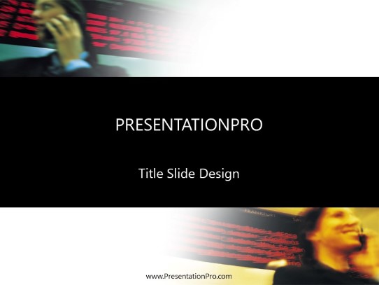 Double Blurry Diplay PowerPoint Template title slide design
