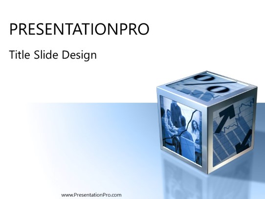Financialcube01 PowerPoint Template title slide design