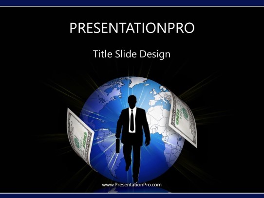 Financial Stride PowerPoint Template title slide design
