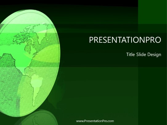 Green Coin PowerPoint Template title slide design