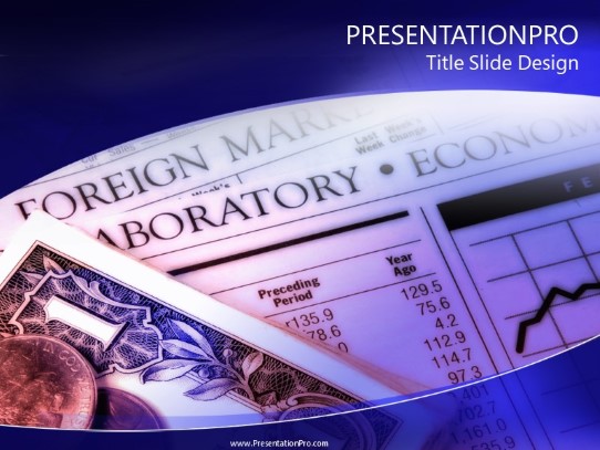Money Market PowerPoint Template title slide design