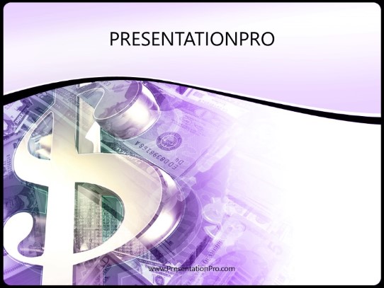 money mix purple PowerPoint Template title slide design