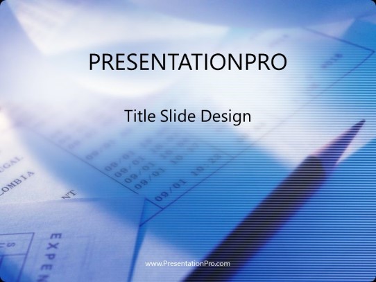 Paperwork PowerPoint Template title slide design