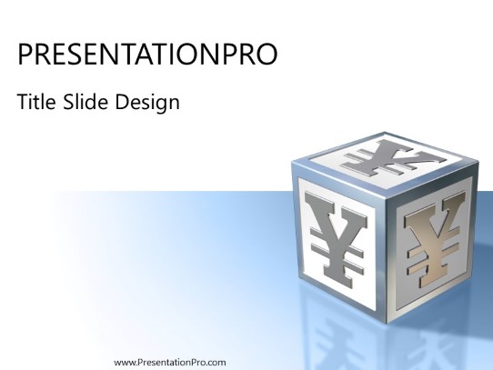 Yencube PowerPoint Template title slide design