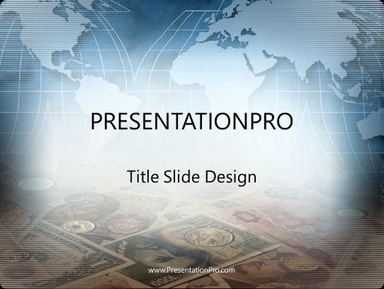 Internat1 PowerPoint Template title slide design