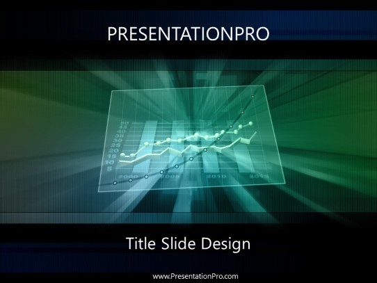 Line Chart PowerPoint Template title slide design