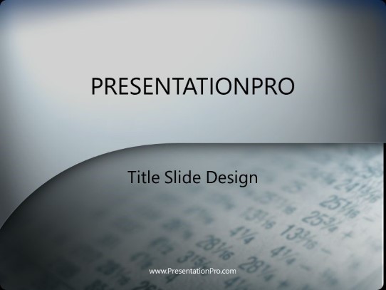 Trading PowerPoint Template title slide design