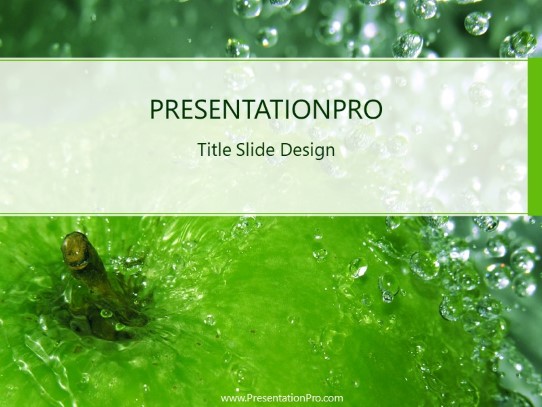 Apple Splash PowerPoint Template title slide design