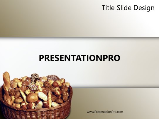 Basket PowerPoint Template title slide design