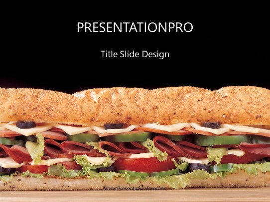 Deli Sandwich PowerPoint Template title slide design