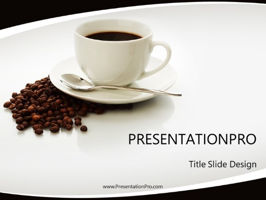 Food Coffee Break PowerPoint Template title slide design