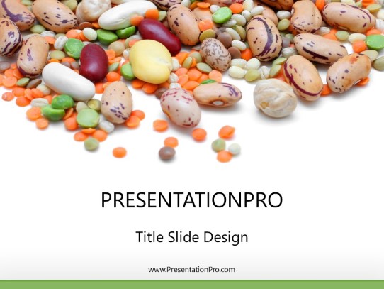 Legume Mix PowerPoint Template title slide design