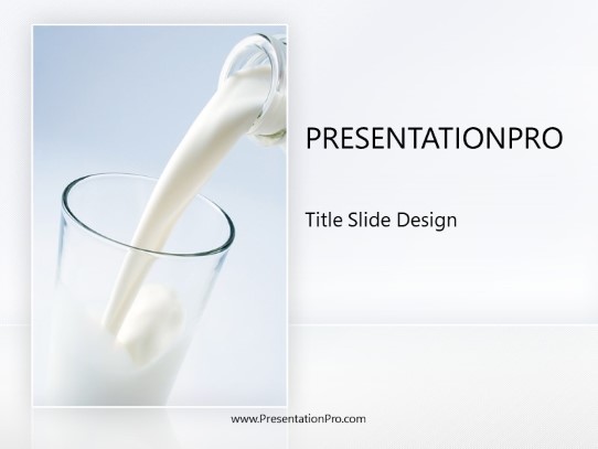 milk glass PowerPoint Template title slide design