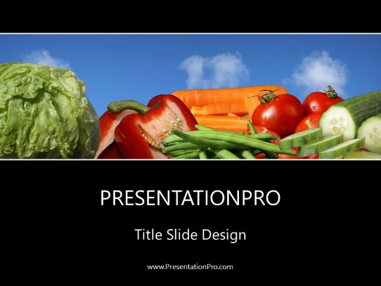 Veggie Diet PowerPoint Template title slide design