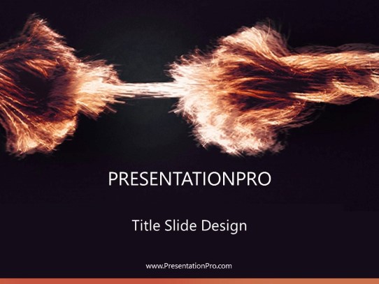 Cut Loose Orange PowerPoint Template title slide design