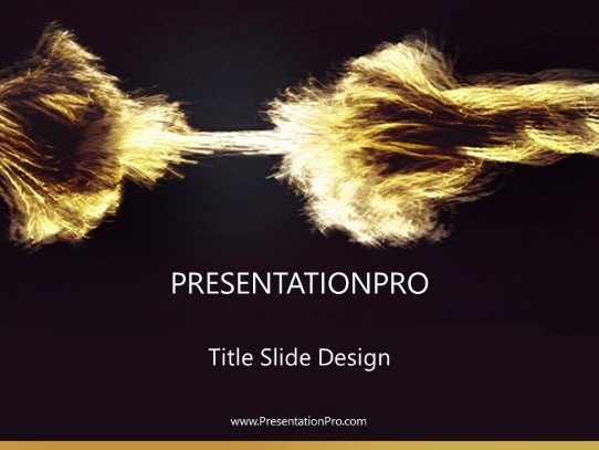 Cut Loose Yellow PowerPoint Template title slide design