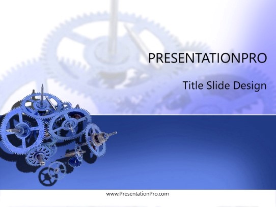 Keepin Time Blue PowerPoint Template title slide design