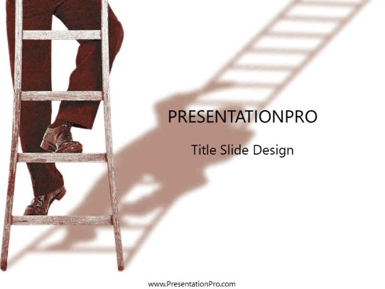 Movin Up Red PowerPoint Template title slide design