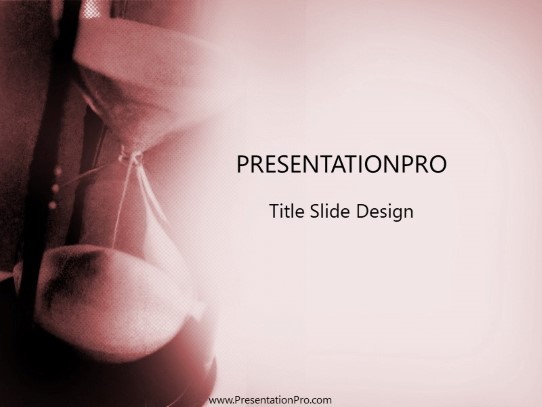 Running Out Red PowerPoint Template title slide design