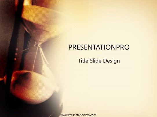 Running Out Yellow PowerPoint Template title slide design