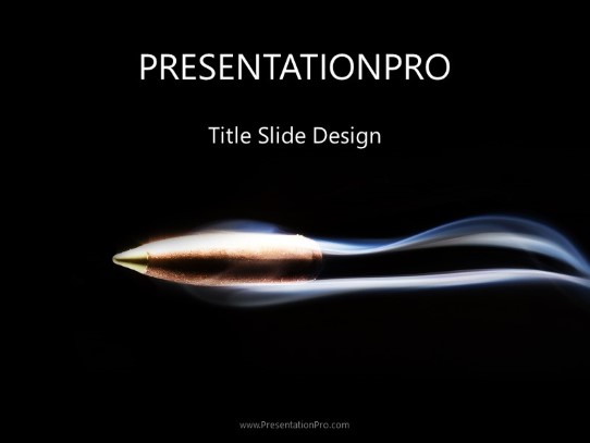 Speeding Bullet PowerPoint Template title slide design