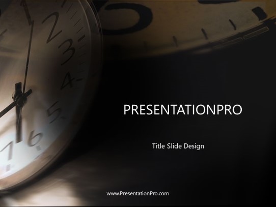 Time PowerPoint Template title slide design