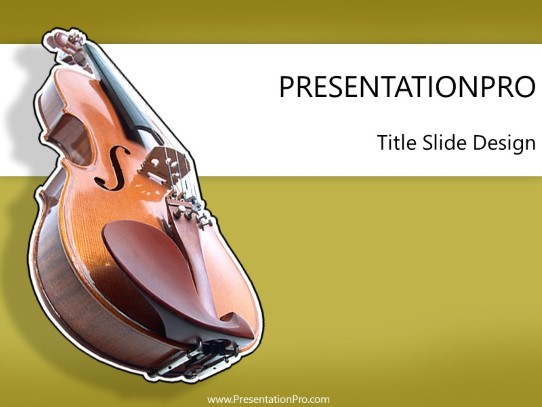 Violin PowerPoint Template title slide design