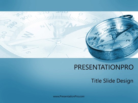 Which Way Teal PowerPoint Template title slide design