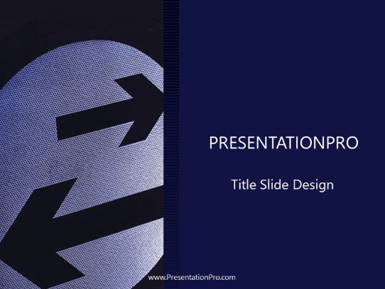 Which Ways Purple PowerPoint Template title slide design